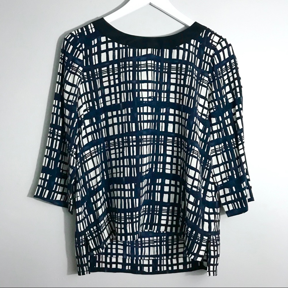 EUC Madewell Retrospect Brushstroke plaid top S